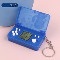 Porte-clés sac à dos console de jeu portable mini en plastique avec logo personnalisé, design rétro, couleurs assorties, OEM disponible, usage domestique