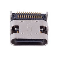 Soket Tipe-C Female 24 Pin Full Pin, Dua Baris Horizontal SMT |   Transfer Data USB 3.1 Kecepatan Tinggi & Receptacle Pengisian Cepat PD 5A