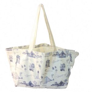 Bolsa de tela ecológica de poliéster con logotipo personalizado, muestra gratuita, bolsa de poliéster para boda, bolsa de playa de gran capacidad. - Product Image 1