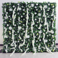 Dekorasi Dinding Bunga Plafon Wisteria Cherry Blossom Gantung Panel Dinding Bunga Sutra Buatan untuk Acara Pernikahan