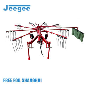 Râteau et faneuse à foin multifonctionnel à 6 points, 9 points, à suspension, à usage intensif - Product Image 1