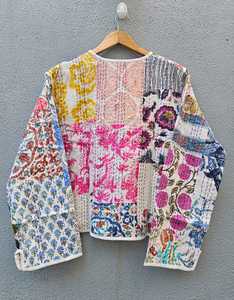 Veste d'hiver matelassée en coton à imprimé floral de haute qualité, style bohème ethnique pour femmes, cadeau élégant pour elle - Product Image 6