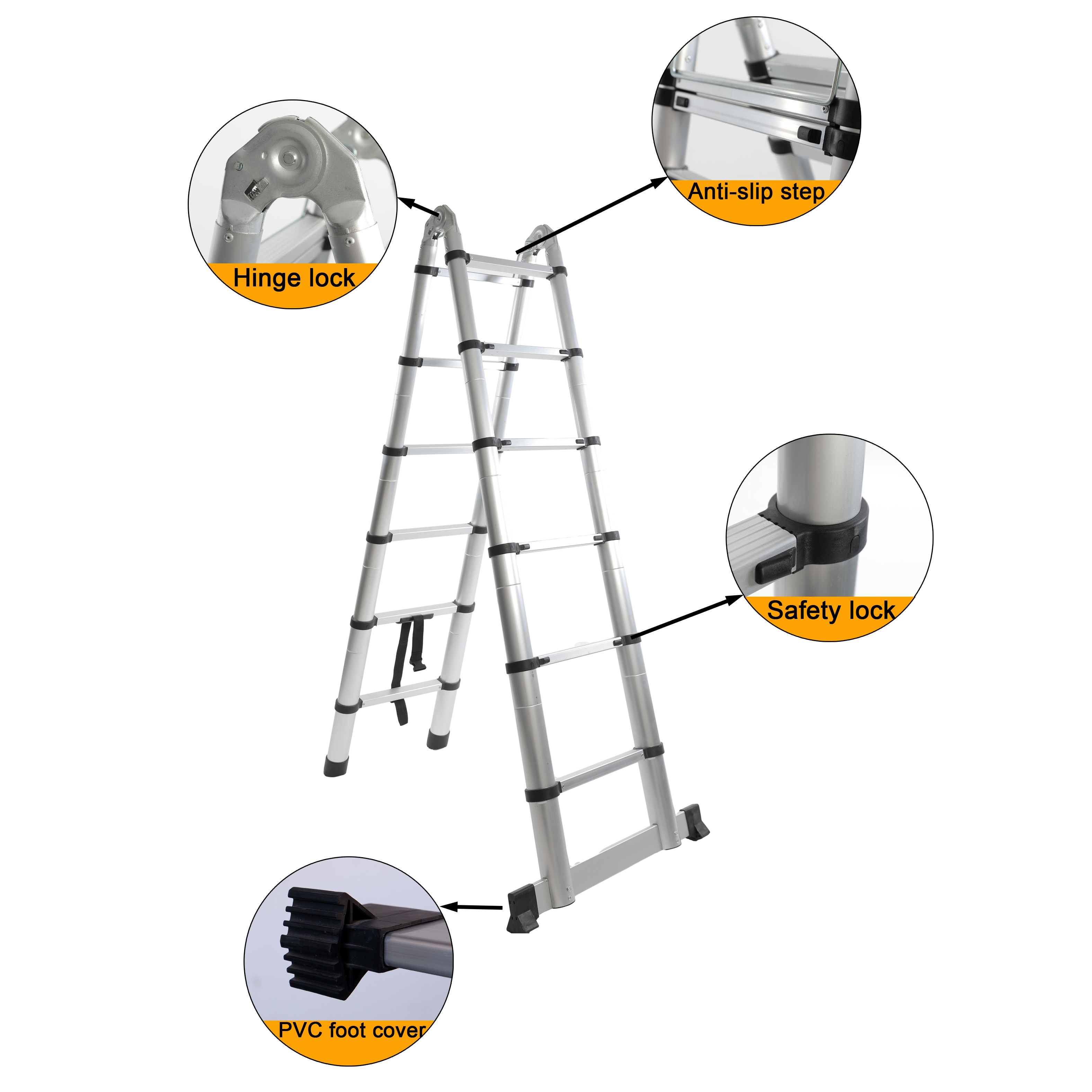 30 Feet Ladders Durable Adjustable and Portable
