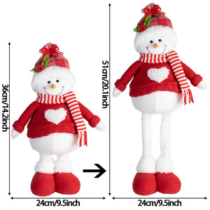 Nuova Bambola Natalizia Telescopica in Peluche Lavorata a Maglia per Decorazioni Natalizie e Vetrine - Product Image 2