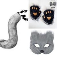 Queue et oreilles en fausse fourrure Anime oreilles queue loup renard chat oreilles et queue ensemble