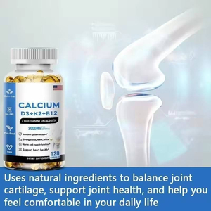 Suplementos de Salud Ósea y Articular Sin Gluten, Sin OMG, con Calcio, Vitamina D3, K2, B12 y Glucosamina en Cápsulas Blandas para Adultos, Multivitamínico - Product Image 2