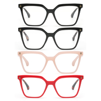 Lunettes de créateur unisexes ultra-légères, durables, confortables, de style vintage, carrées, haute clarté, anti-lumière bleue, avec étui