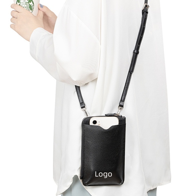 Factory Genuine Leather Small Crossbody Bags for Women Cell Phone Bag Wallet Purses Adjustable Strap