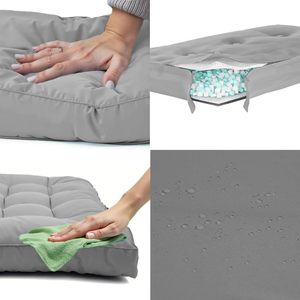 Coussin de chaise longue <span class=keywords><strong>Deco</strong></span> Arts, coussins rectangulaires, coussin rembourré pour chaise longue, traitement hydrofuge, poignées de transport, Oeko-TEX - Product Image 4