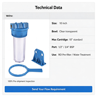 Système de filtration d'eau à 3 étapes de 10 pouces avec des bacs transparents pour une filtration et un traitement de l'eau compactes