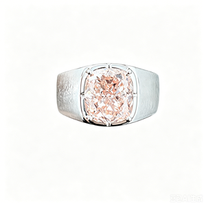 DK Damesring met roze, in laboratorium gekweekte diamanten en zijstenen, rechtstreeks van de fabriek, kussenslijpvorm, 925 zilver, geschikt als trouwgeschenk - Product Image 5