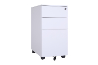 Mobilier de bureau Piédestal mobile Armoire de bureau mobile Rangement mobile Acier Classeur mobile à 3 tiroirs Piédestal roulant