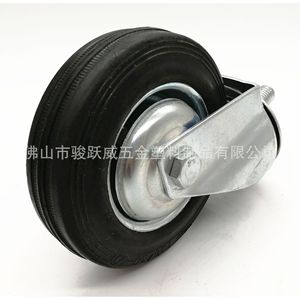4 Inch Swivel Rubber Caster Wheel 100mm Diameter Silent Industrial Casters - Product Image 3