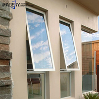 Fenêtre auvent design moderne Fenêtres en aluminium à triple vitrage Rideaux à persiennes Moustiquaire en acier inoxydable Insonorisation