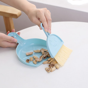Mini Broom Set With Dustpan Plastic Small Desktop Cleaning <b>Brush</b> For Home Office Kids Use Sky Blue Light Green Pale Pink - Product Image 1