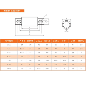ฟิวส์แรงดันสูง SINOFUSE RS309-MD-35A-40A-45A-50A-60A 500V DC/AC สำหรับเครื่องชาร์จ EV ESS ฟิวส์โซลาร์ - Product Image 2