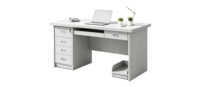 Bureau de travail moderne et durable avec assemblage facile, plateau en bois clair extra large, table de travail multifonction
