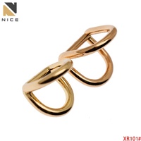 Konektor Gesper Tali Cincin D Ganda Logam untuk Aksesoris Tas Tangan DIY Grosir
