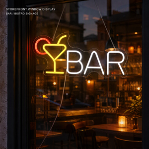ป้ายไฟนีออนอะคริลิค LED ลายค็อกเทล สำหรับตกแต่งร้านอาหาร ผับ ลาวอง และหน้าร้าน - Product Image 6