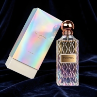 Flacon de parfum en verre carré de luxe personnalisé de 100 ml, boîte personnalisée avec bouchon, emballage pour diffuseur de parfum