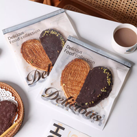 Emballage personnalisé avec impression de biscuits kraft bonbons à rayures frites sac en papier pour pain avec fenêtre
