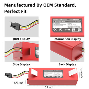 MYiYAE 4s2p 14.8v 6500mah Robot Aspirateur Batterie De Remplacement Pour <span class=keywords><strong>Xiaomi</strong></span> 1s 2s Roborock S55 <span class=keywords><strong>S60</strong></span> S65 S50 S5 Max S6 Pièces - Product Image 6