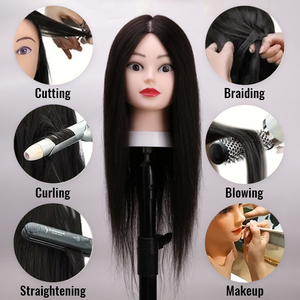 Perruques en cheveux véritables pour femmes de différentes tailles pour la coupe de cheveux et le tressage dans les salons et les écoles de <span class=keywords><strong>coiffure</strong></span> - Product Image 3