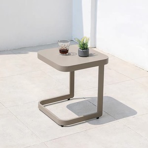 Modern weather-resistant Aluminum <b>outdoor</b> <b>side</b> <b>table</b> Hotel garden poolside villa <b>outdoor</b> dining <b>table</b> - Product Image 3