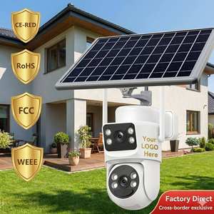 Cámara de Seguridad Shuzhi con Panel Solar, 8MP, Tipo Bala, Vista Dual 4K HD, Audio Bidireccional, Visión Nocturna, para Monitoreo 24/7 - Product Image 3