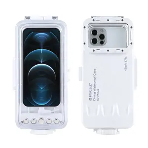 PULUZ Diving Waterproof Case 45m Waterproof PC+ABS Protective Case for iPhone IOS 13.0 And Above iphone 11/12/13