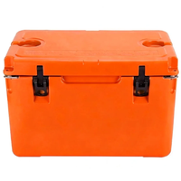 Glacière portable rotomoulée en PE de 35 qt, robuste et personnalisée, isotherme, étanche, réutilisable, avec panneau solaire pour le stockage d'aliments et de canettes, design moderne