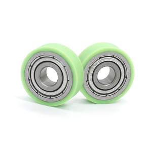 Bearings 5*16*5mm Small Green Flat <b>Rollers</b> PU Coated Rubber & Plastic Silent Soft Rubber <b>Door</b> & Window Tracks Window <b>Rollers</b> - Product Image 4