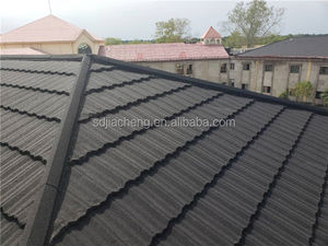 ألواح تسقيف من الألومنيوم، بلاط معدني أسود مطلي بالحجر، فولاذ متين لتسقيف الفلل، متوفر خلال 30 يومًا، مقاس 1340*420 ملم، ماركة JC - Product Image 5