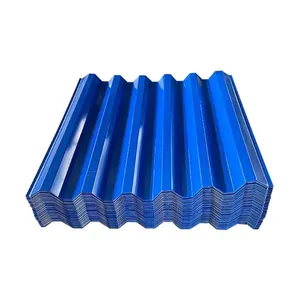 L/C payment BLUE COLOR PPGI GI Corrugated galvanized Metal Roofing 900mm