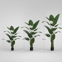 Palmier artificiel réaliste de type Traveler 80-180 cm, plante en pot à feuilles de bananier pour la décoration intérieure et extérieure de la maison et du bureau