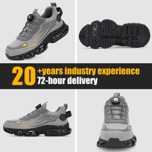 GUYISA Chaussures de <span class=keywords><strong>Travail</strong></span> pour <span class=keywords><strong>Homme</strong></span> Baskets Grises de Chantier avec Embout en Acier Chaussures de Sécurité Anti-Perforation - Product Image 2