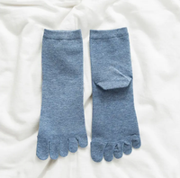 Chaussettes à cinq doigts Chaussettes à bouts fendus en coton pour hommes Anti-odeur Anti-sueur Campagne Chaussettes à bouts fendus