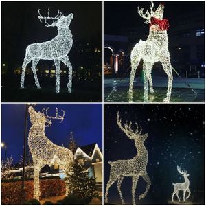 2024 <strong>Outdoor</strong> Large 3D Santa Sleigh Christmas <strong>Reindeer</strong> with Led <strong>Lights</strong> for Street Decoration,3d <strong>Outdoor</strong> <strong>Light</strong> <strong>up</strong> Deer - Product Image 3