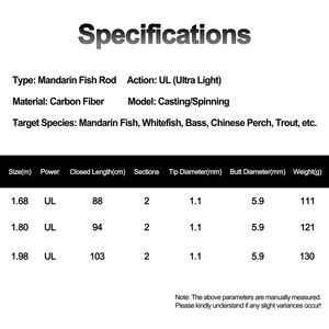 Fibre de carbone 2 sections OEM fabricant professionnel <span class=keywords><strong>canne</strong></span> à pêche à la truite d'eau douce <span class=keywords><strong>canne</strong></span> à pêche filature - Product Image 5
