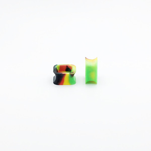 Bijoux de piercing corporel carré Silicone Flexible Double évasé chair Tunnel bouchons d'<span class=keywords><strong>oreille</strong></span> jauge d'<span class=keywords><strong>oreille</strong></span> extenseur civière - Product Image 4