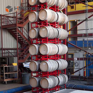 Estanterías de Barriles de Roble de Acero Metálico Resistentes y Apilables de Alta Calidad para Almacenamiento Comercial de Vino, 3 Niveles, Estables y Seguras - Product Image 5