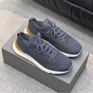 รองเท้าผ้าใบดีไซน์หรูหรา สไตล์ Espadrilles พื้นยาง ทั้งด้านในและด้านนอก เหมาะกับทุกฤดูกาล แฟชั่นอินเทรนด์ พร้อมกล่องเดิม แบบผูกเชือก - Product Image 5
