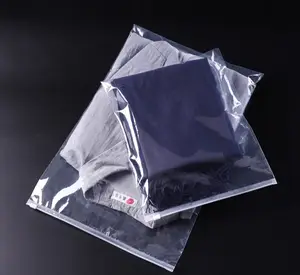 Custom Eco friendly T-shirt packing bags frosted/transparent zip lock plastic bags for clothes