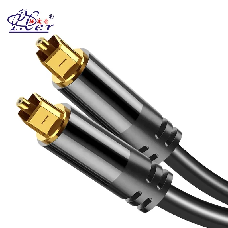 PCER Optical Fiber Audio Cables Male to Male Gold Plated Toslink Digital Fiber Optical Audio Cable