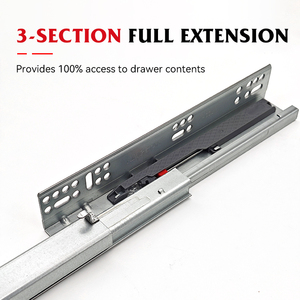 Kingstar 35kg giấu 3 lần trượt undermount ngăn kéo mềm đóng tay cầm - Product Image 3