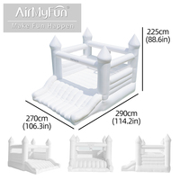 Château gonflable AirMyFun pour mariage, château gonflable pour enfants avec souffleur, château gonflable blanc pour l'extérieur