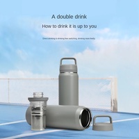 Thermos personnalisé de grande capacité en acier inoxydable 304 Bouilloire portable pour le thé et le sport au design moderne avec couvercle étanche pour l'extérieur