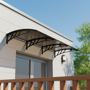 Auvent personnalisé multi-tailles et multi-couleurs, en polycarbonate PC de 2-3 mm, anti-bruit de pluie, avec structure en alliage d'aluminium antirouille - Product Image 1