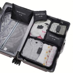 Ensemble de 6 pièces personnalisé en usine : Trousse de toilette imperméable et organisateur de voyage pour vêtements et cosmétiques avec fermeture éclair - Product Image 4
