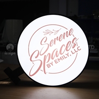 Publicité Logo personnalisé rond publicité caissons lumineux signalisation extérieur entreprise magasin signe lumières circulaire led boîte à lumière signe
